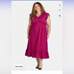 Plus size cotton dress XXXL 22